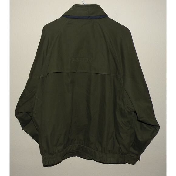 Towne London Fog Mens XL Zipper Bomber Jacket Olive Military Green Zip Out Liner - Picture 3 of 3